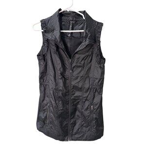 Lorna Jane Womens Black Sleeveless Utility Vest Size M With Zippered Pockets EUC